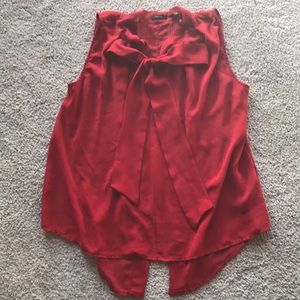 Deep Red Sheer Blouse